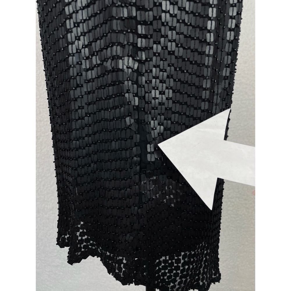 PARKER • Black Carson Combo Silk Chiffon Sequin Embellished Tank Top, S - Picture 11 of 16